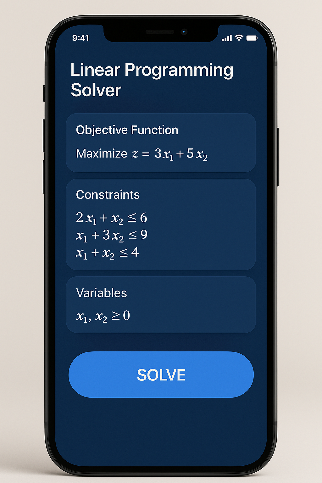 Linear Programming Solver